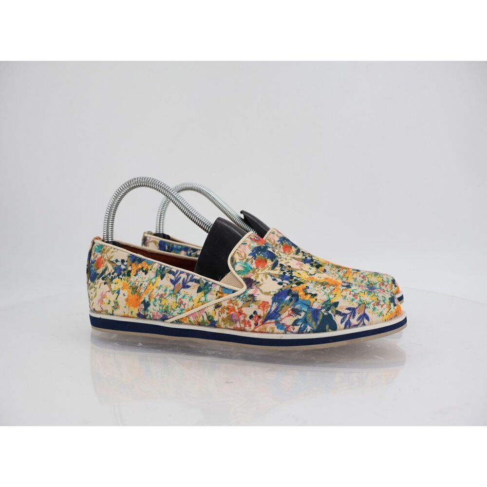 Rebecca Minkoff Loafers Women's Size 7 Sable Canvas Floral Print Slip On Shoes